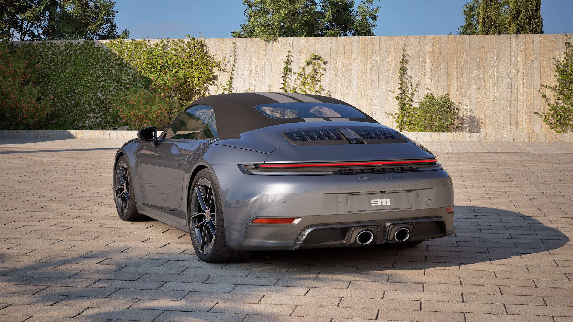 Vista traseira do 911 Carrera GTS Cabriolet 