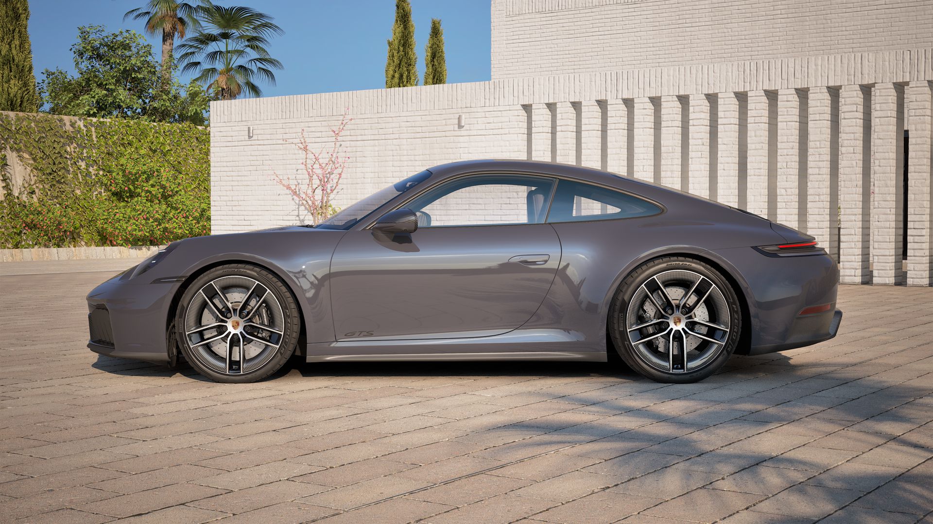 Vista lateral do 911 Carrera 4 GTS 