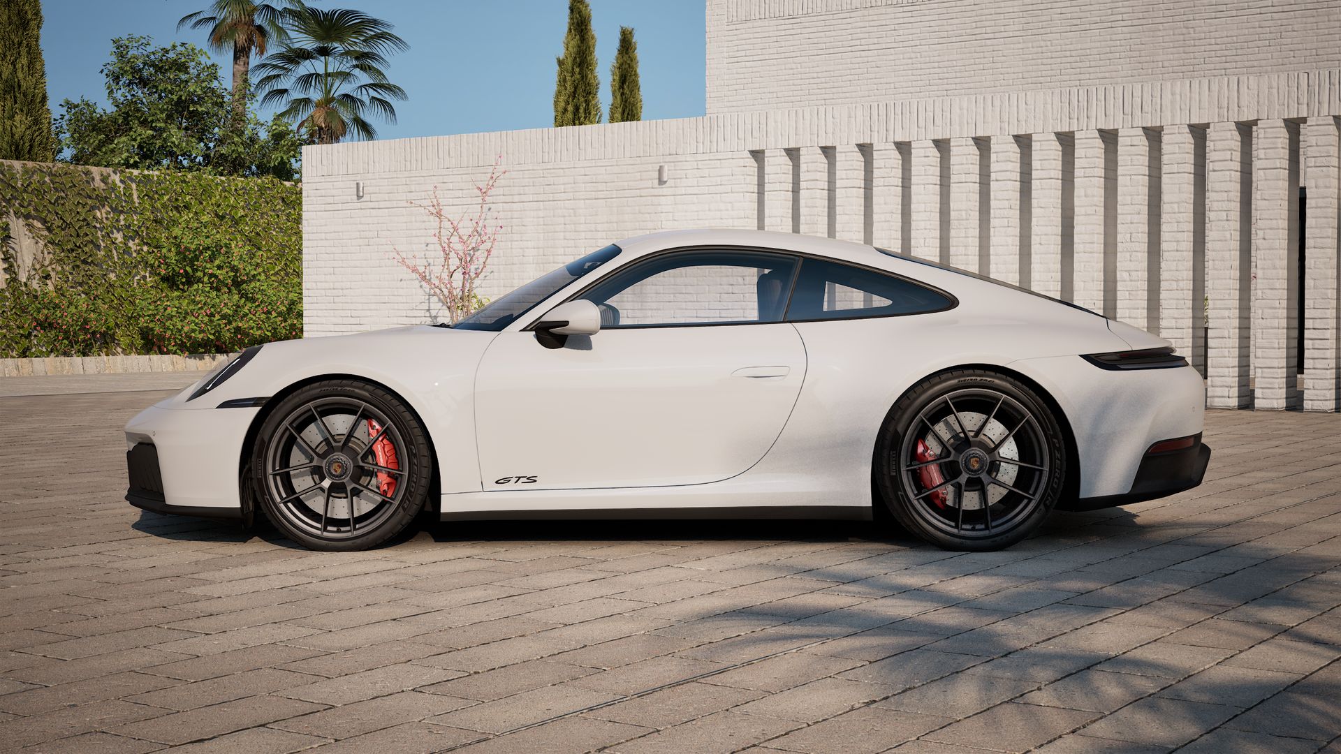 Vista exterior do 911 Carrera 4 GTS, lateral esquerda