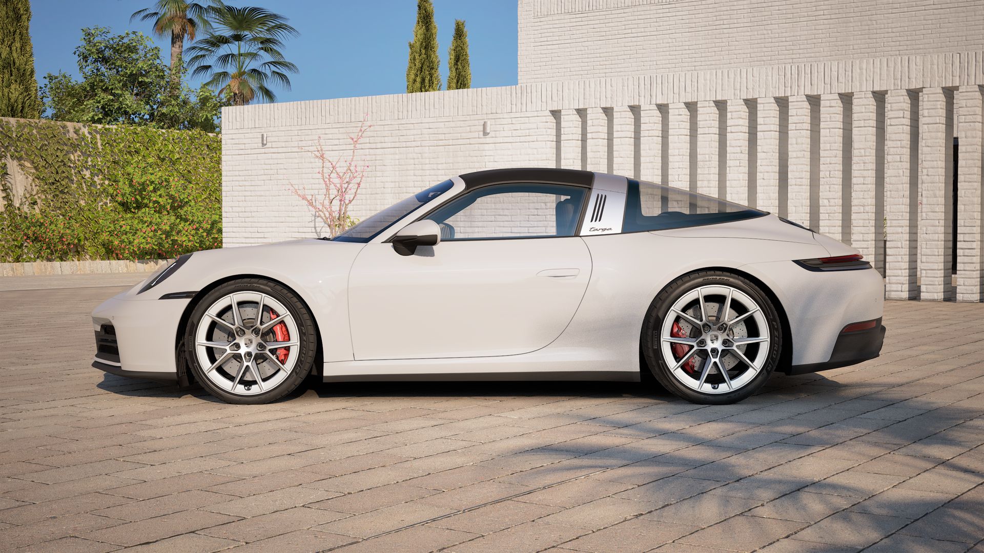 Vista exterior do 911 Targa 4S, lateral esquerda