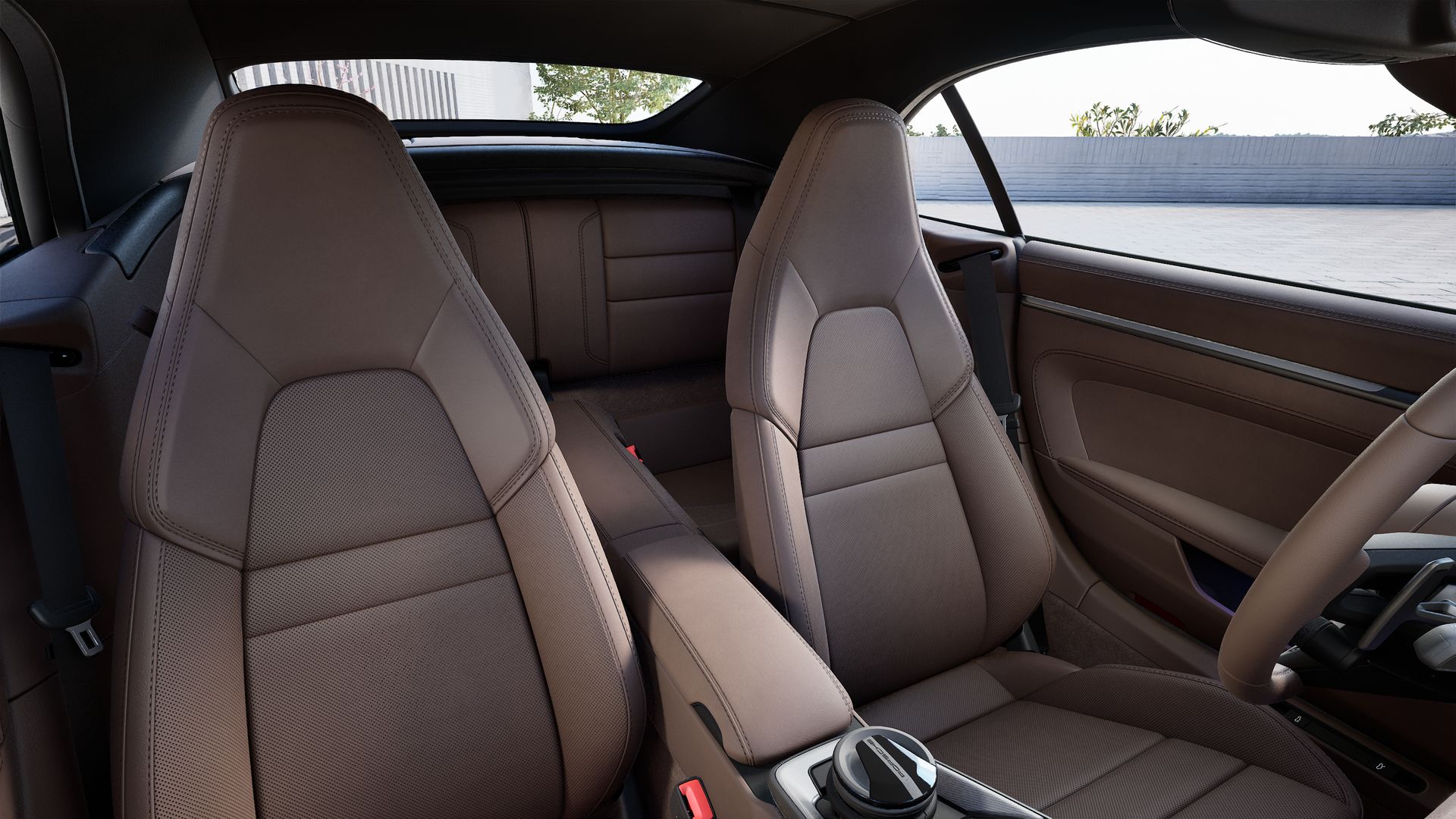 Vista interior do 911 Carrera 4S Cabriolet 