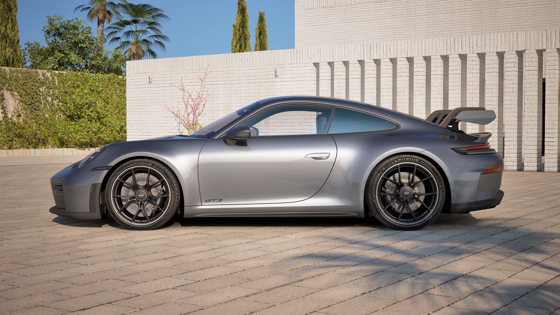 Vista lateral do 911 GT3 