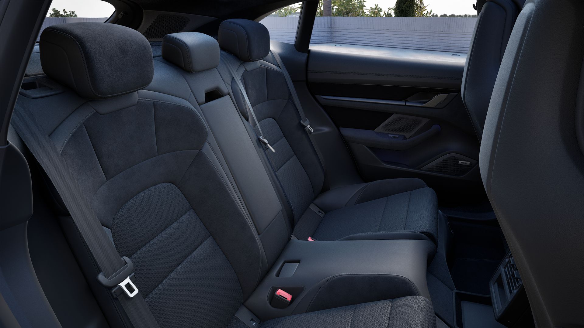 Vista interior do Taycan GTS Sport Turismo
