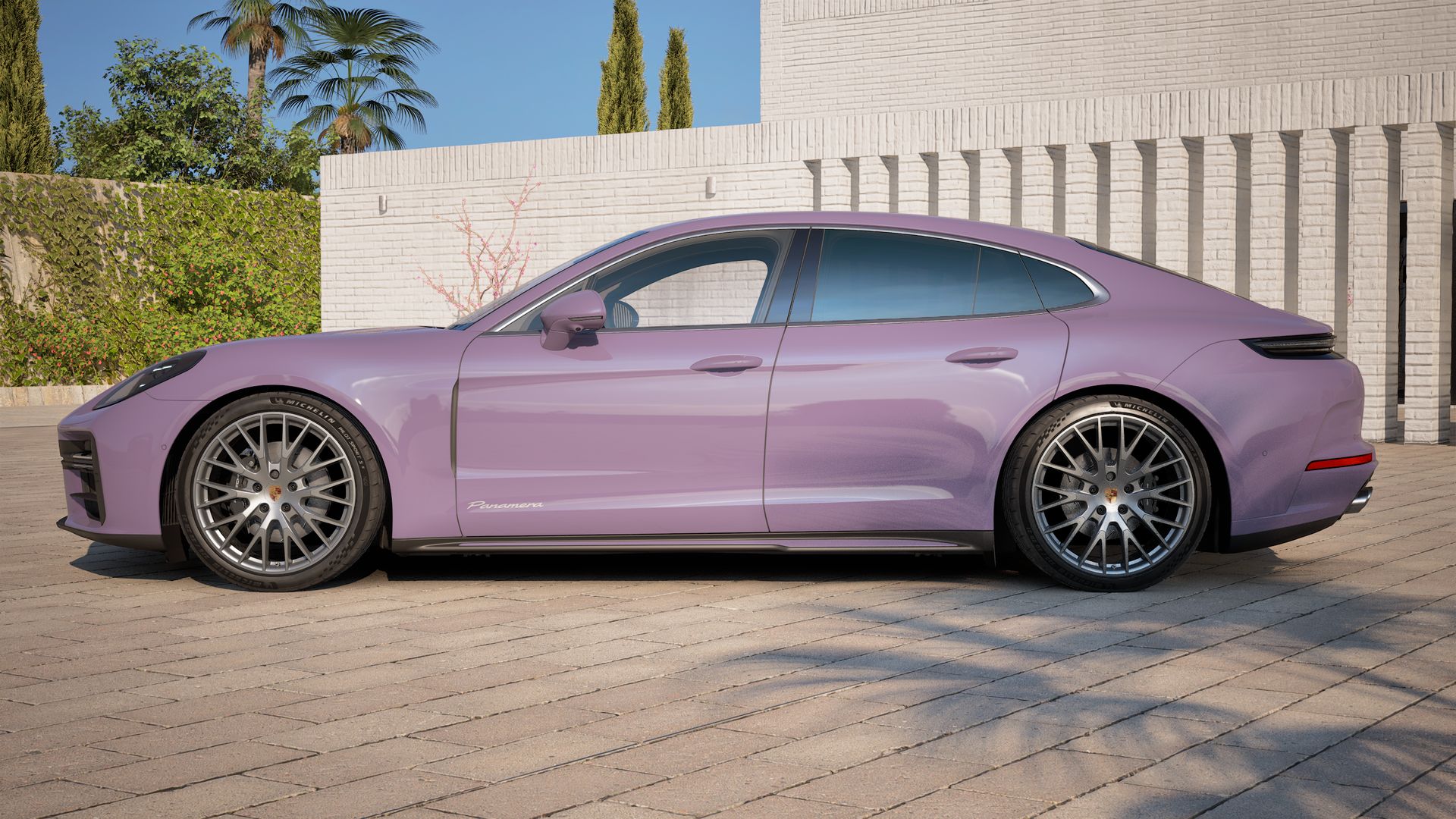 Vista exterior do Panamera, lateral esquerda