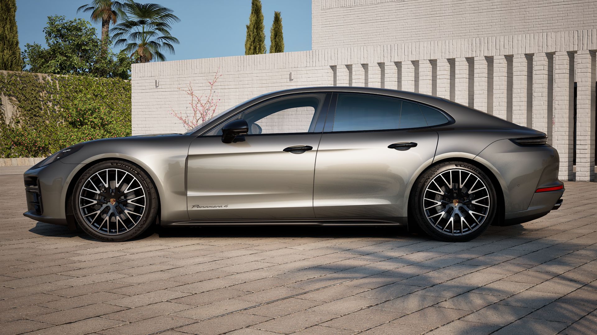 Vista exterior do Panamera 4, lateral esquerda