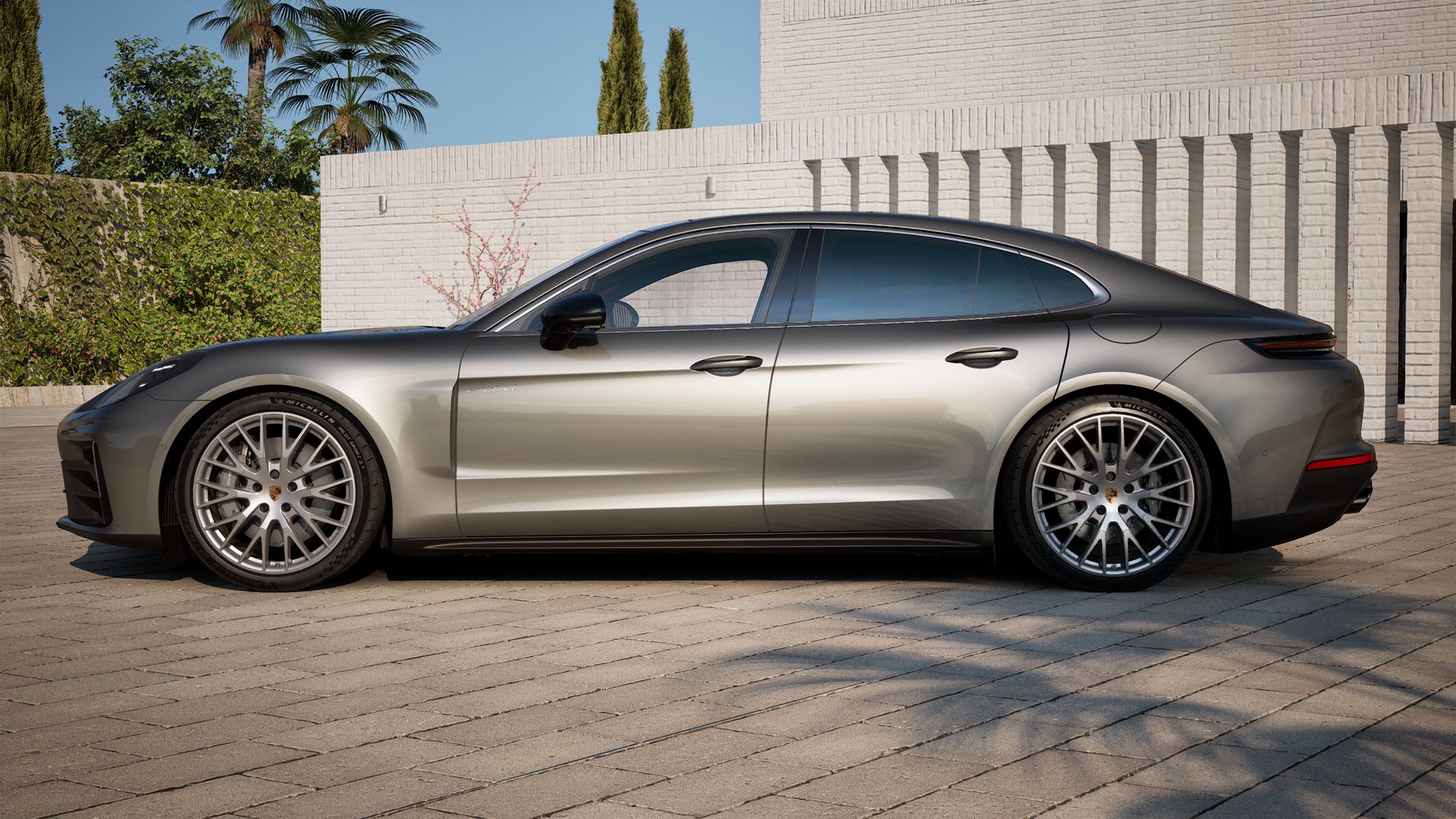 Vista exterior do Panamera 4 E-Hybrid, lateral esquerda