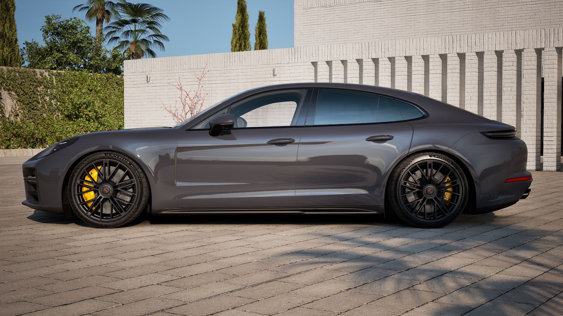 Vista exterior do Panamera GTS, lateral esquerda