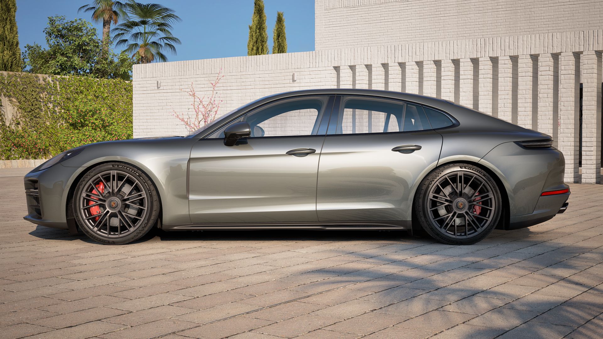 Vista exterior do Panamera GTS, lateral esquerda