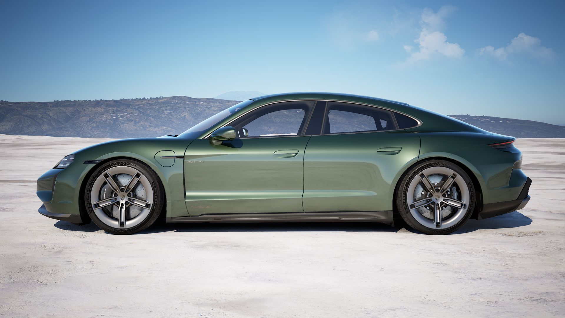 Taycan Turbo S side view
