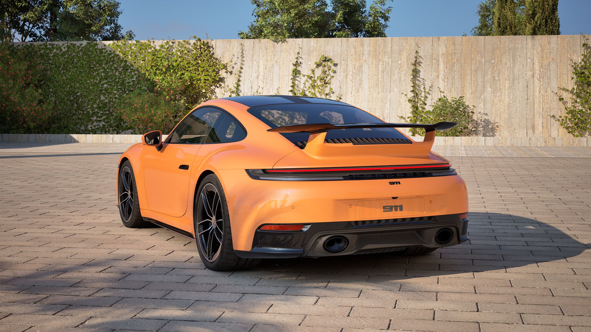 911 Carrera 4S back view