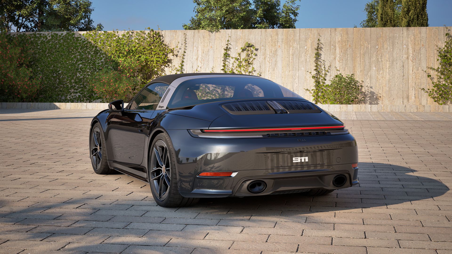 911 Targa 4S back view