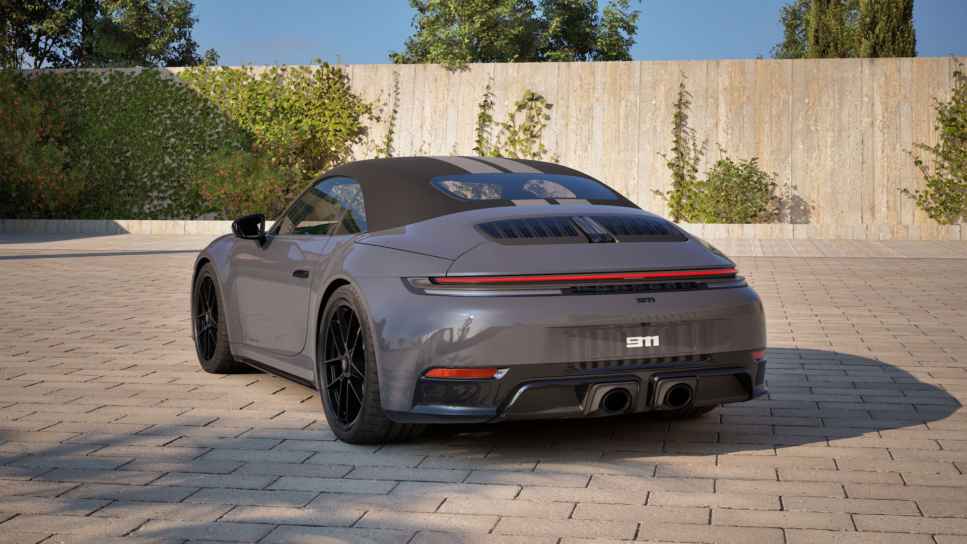 911 Carrera 4 GTS Cabriolet back view