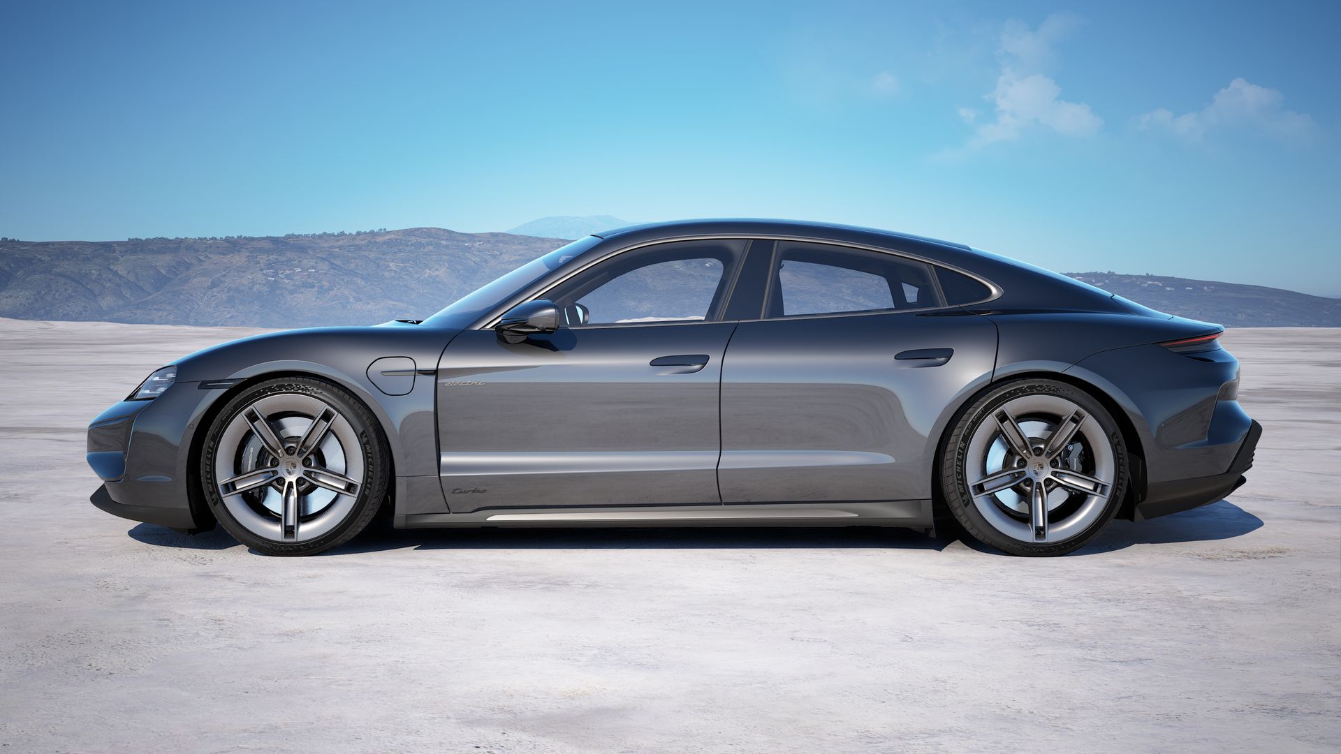 Taycan Turbo side view