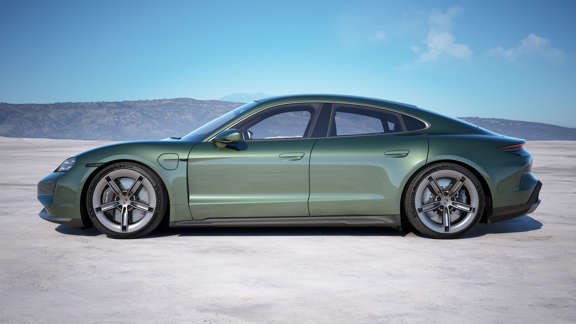 Taycan Turbo S side view