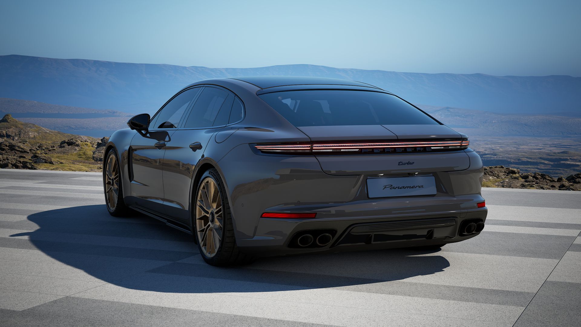 Panamera Turbo E-Hybrid back view