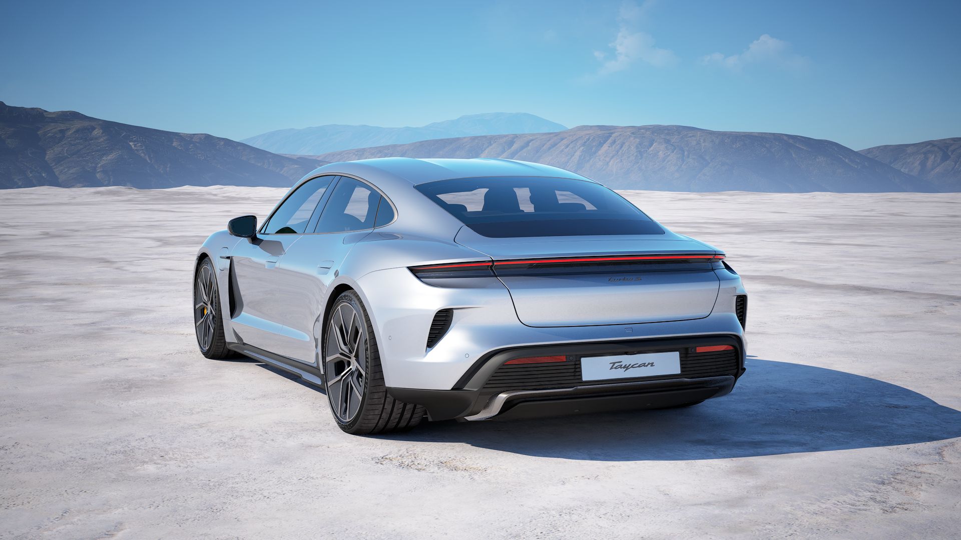 Taycan Turbo S back view