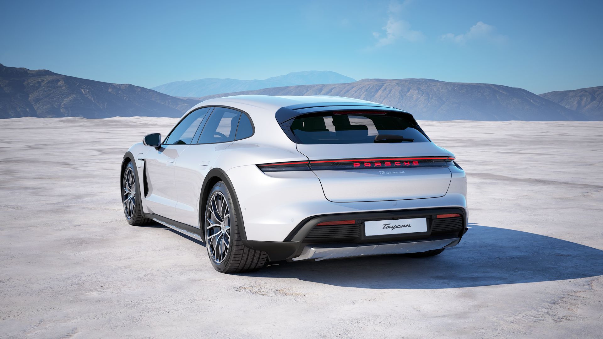 Taycan 4 Cross Turismo back view