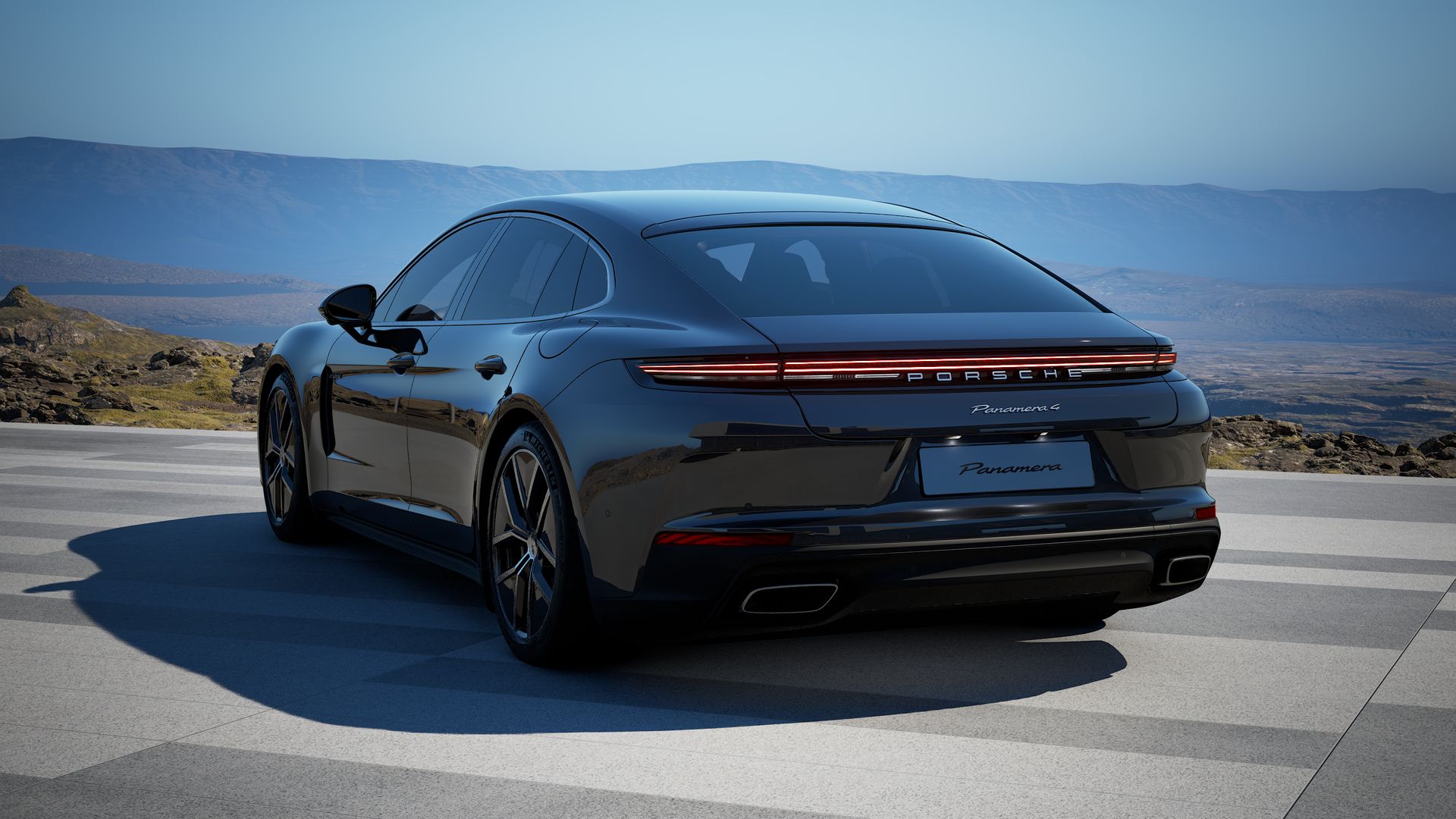 Panamera 4 E-Hybrid back view