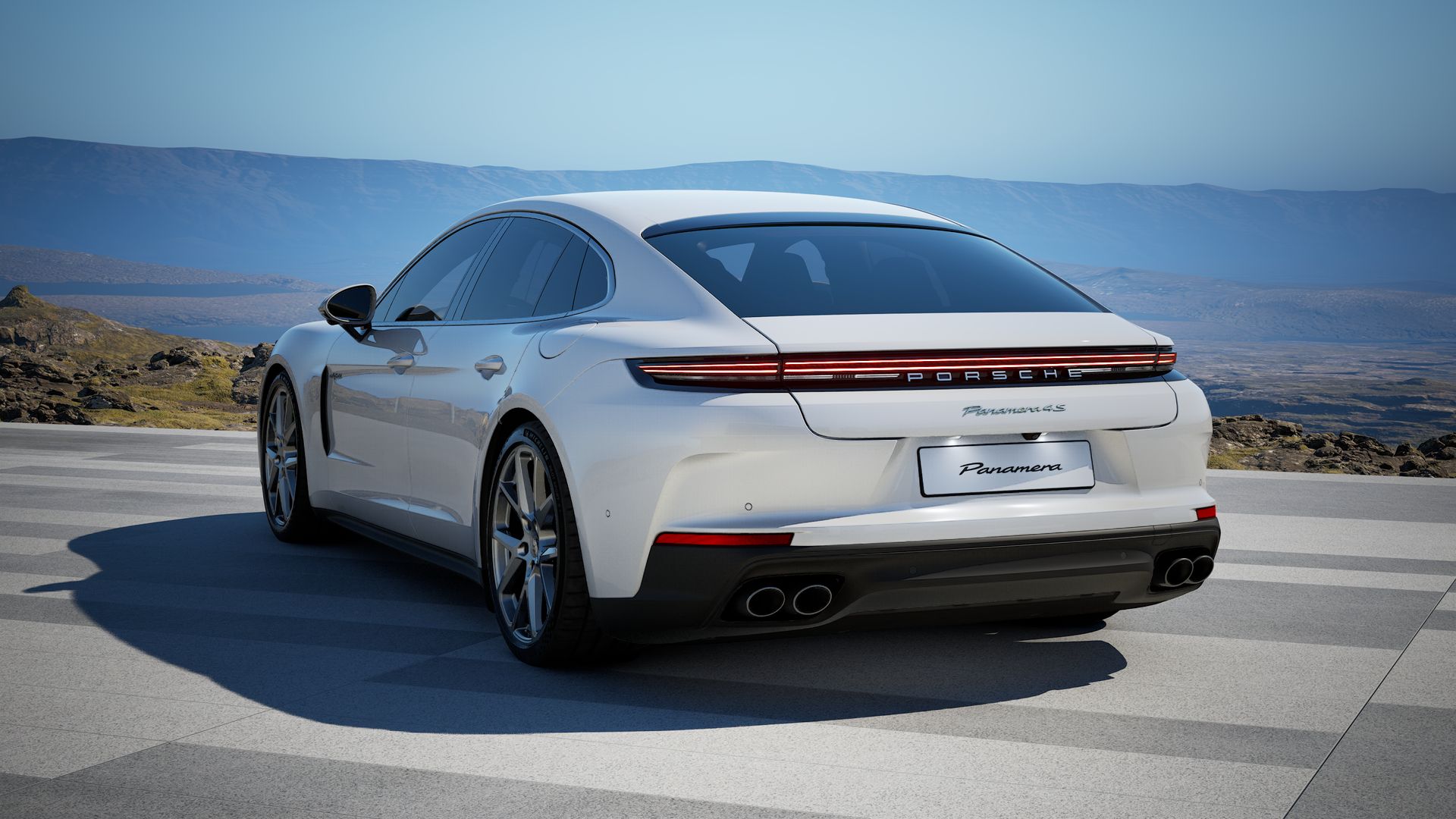 Panamera 4S E-Hybrid back view