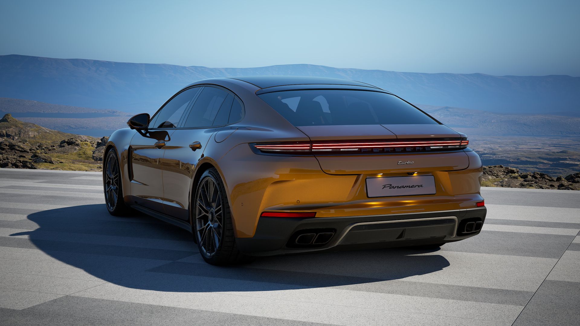Panamera Turbo E-Hybrid back view