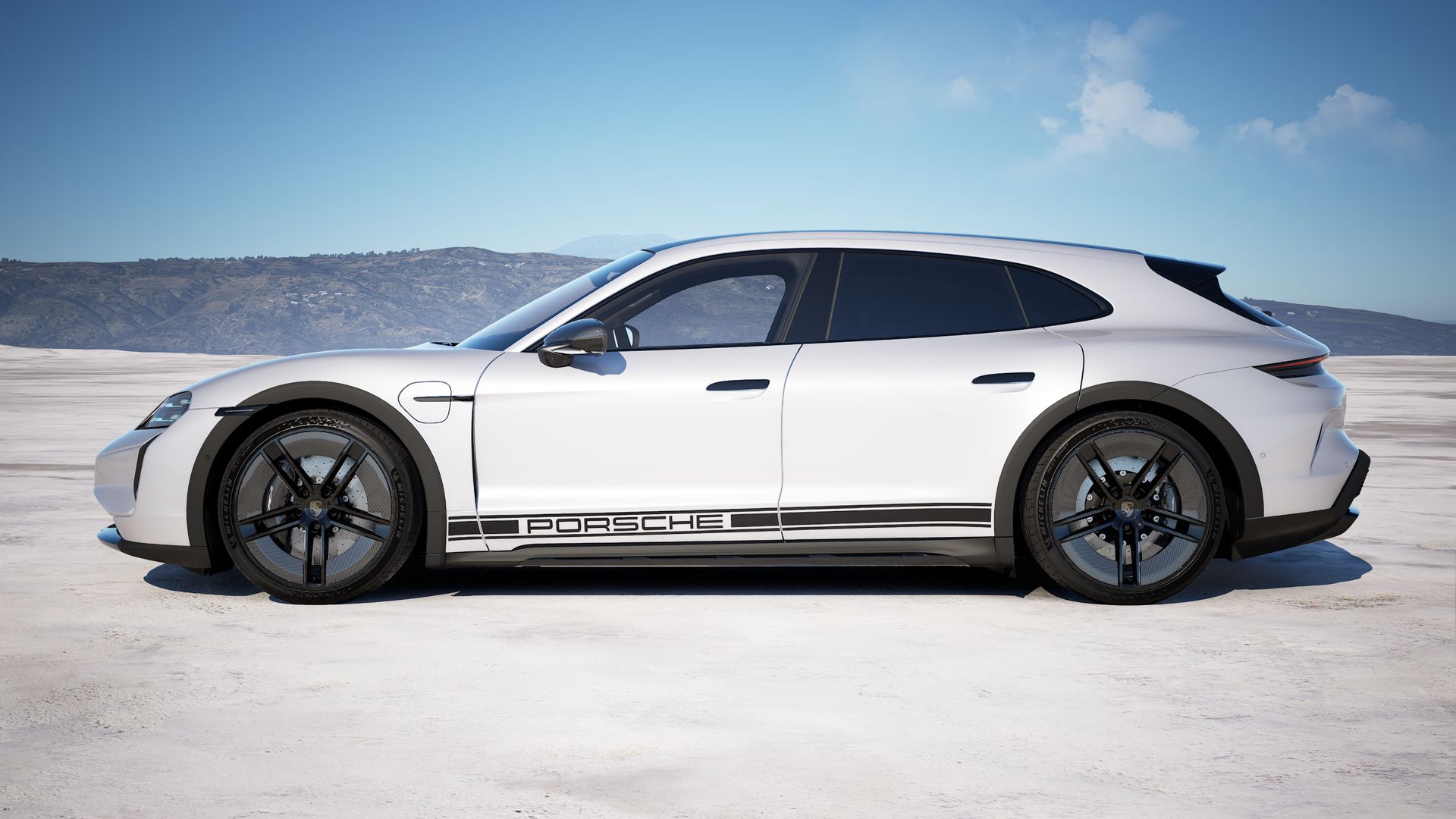 Taycan Turbo Cross Turismo Pohľad zboku