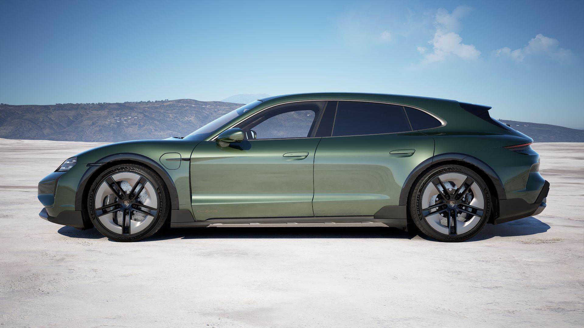 Taycan Turbo S Cross Turismo Pohľad zboku