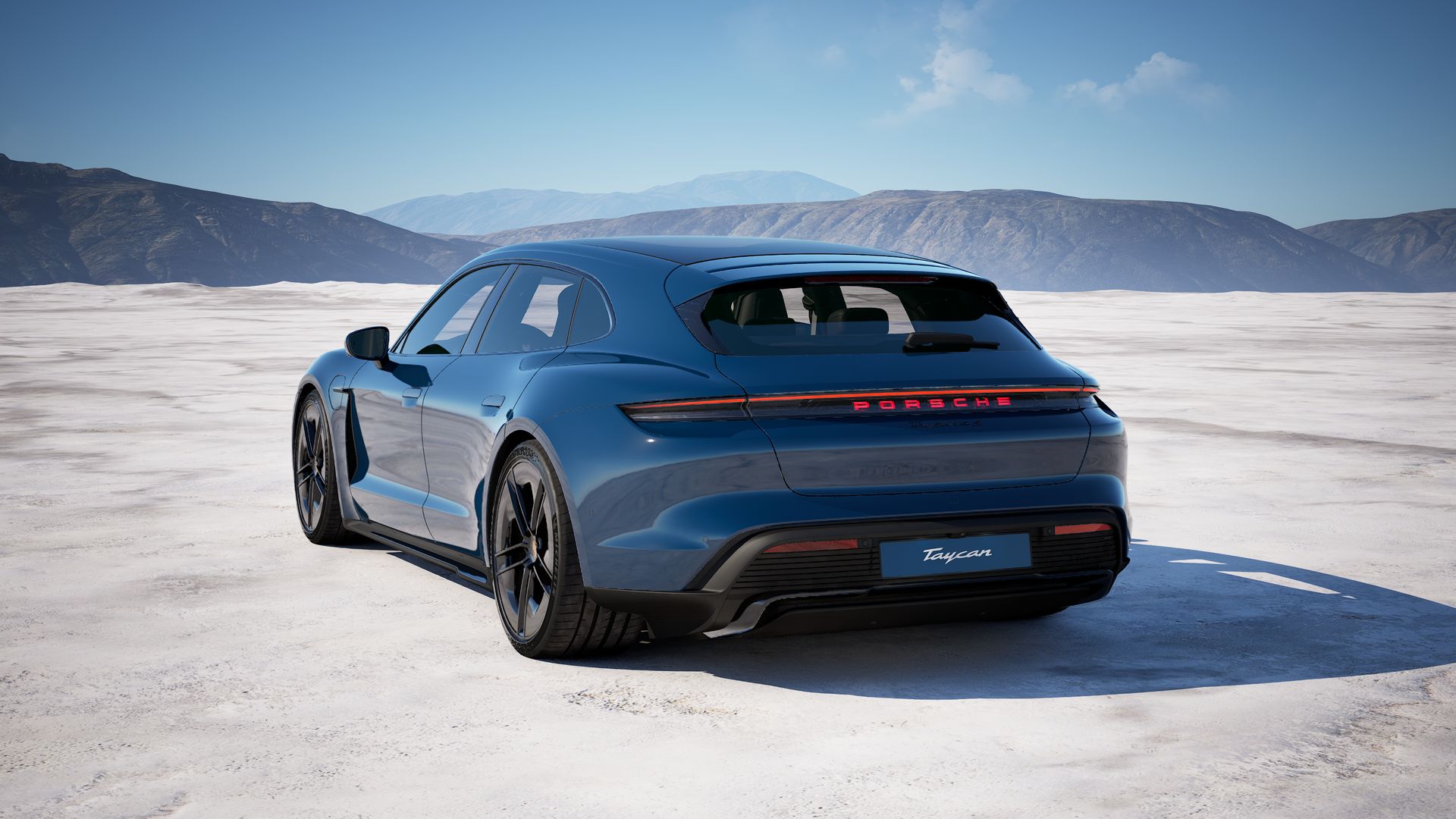 Taycan 4S Sport Turismo Pohľad zozadu