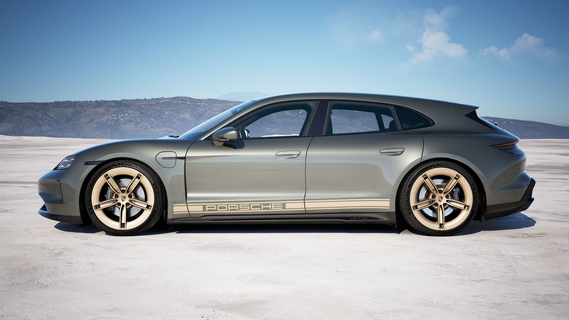 Taycan GTS Sport Turismo Pohľad zboku