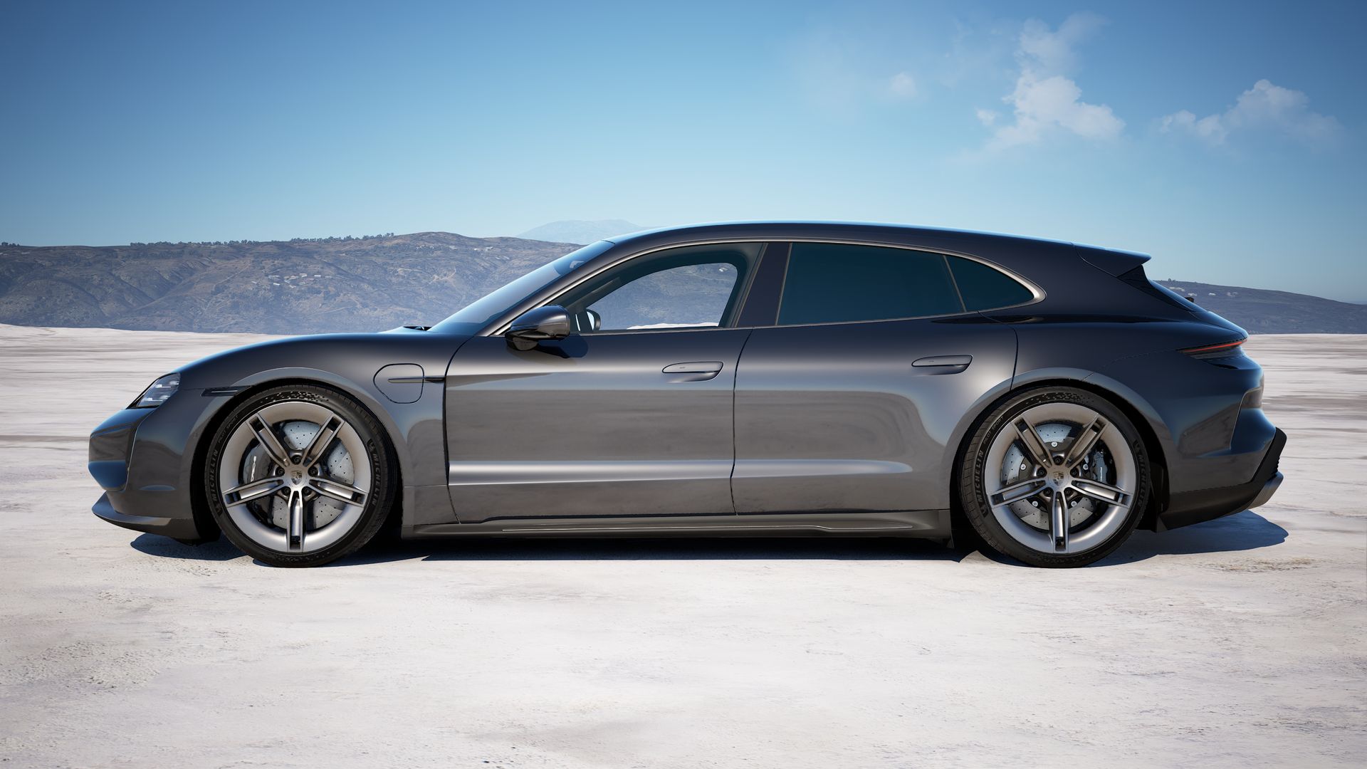 Taycan Turbo Sport Turismo Pohľad zboku