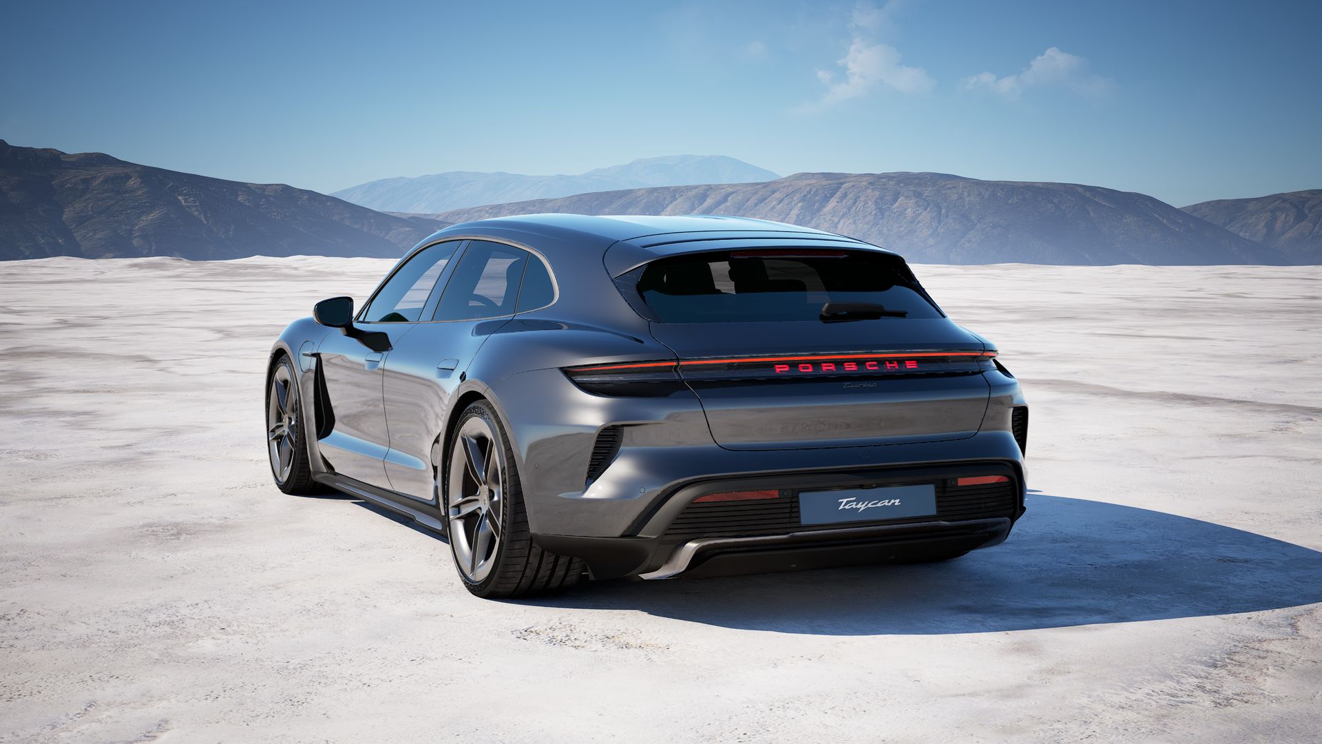 Taycan Turbo Sport Turismo Pohľad zozadu