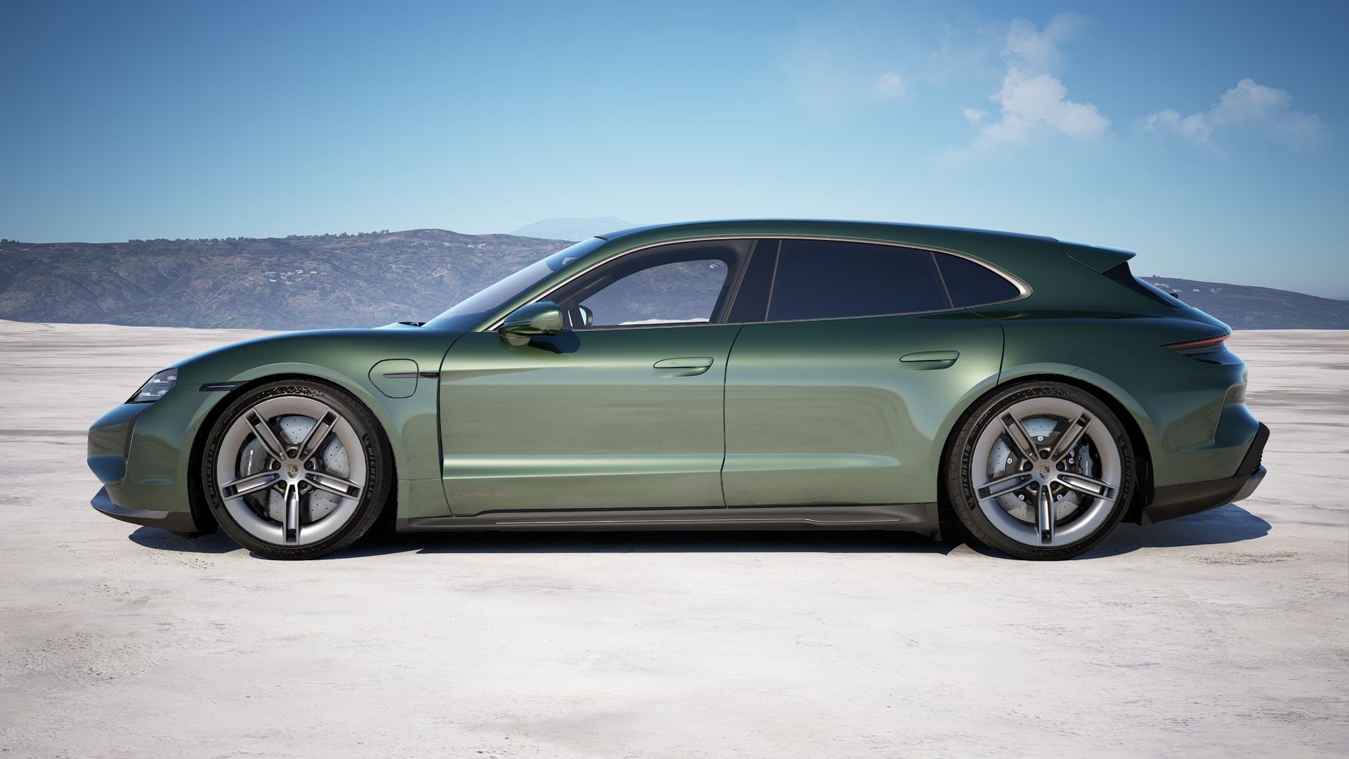Taycan Turbo S Sport Turismo Pohľad zboku