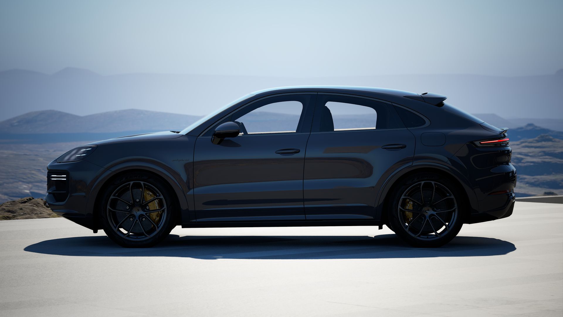 Cayenne Turbo E-Hybrid Coupé vista lateral