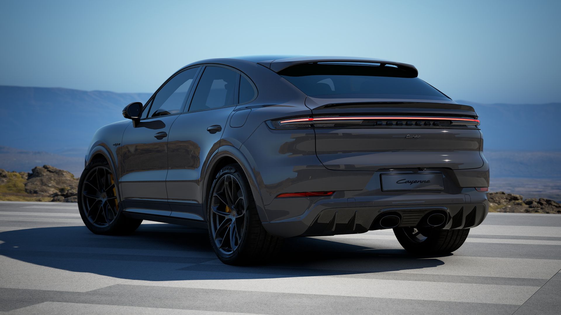 Cayenne Turbo E-Hybrid Coupé vue arrière
