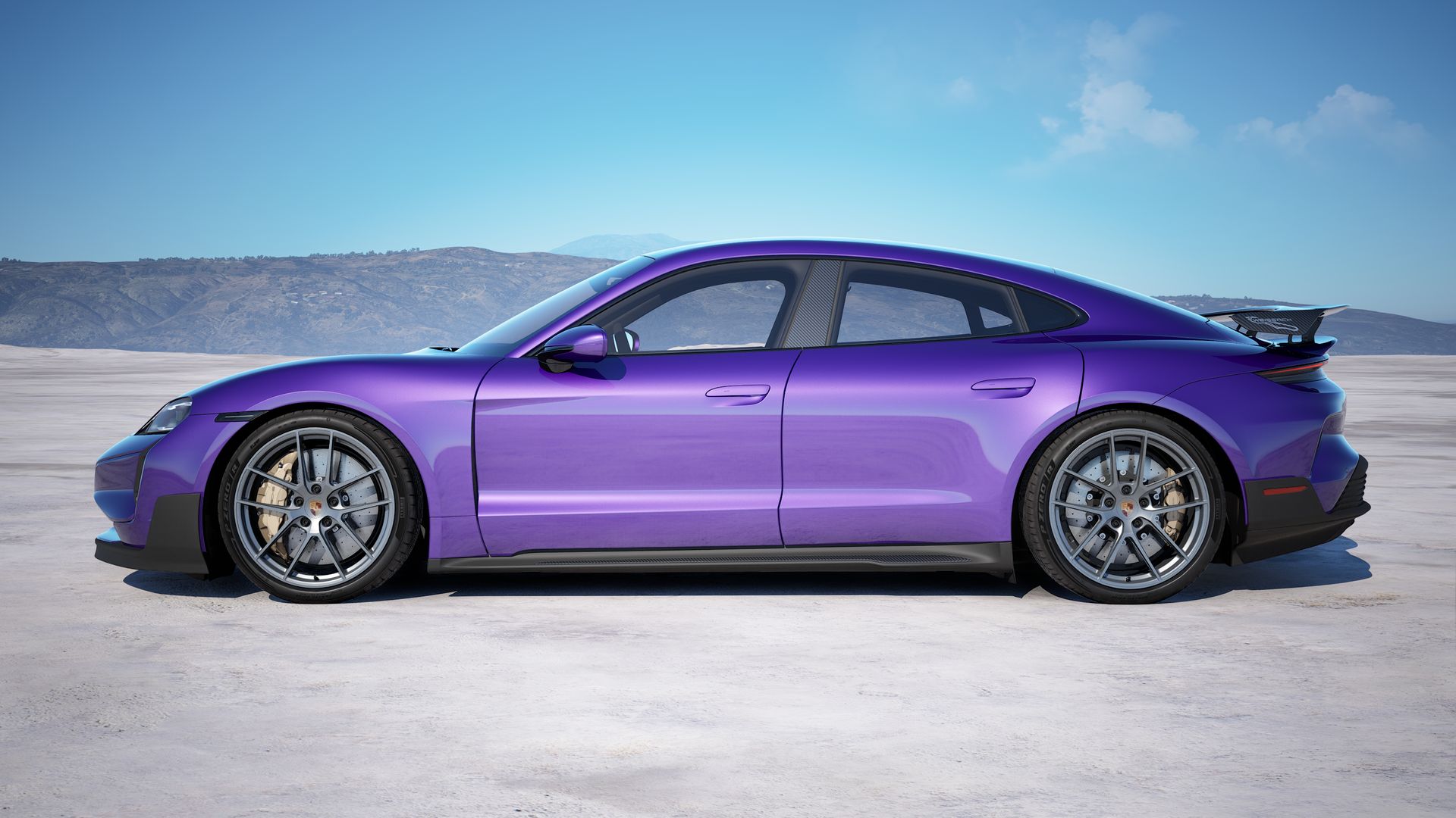 Taycan Turbo GT with Weissach Package vue latérale