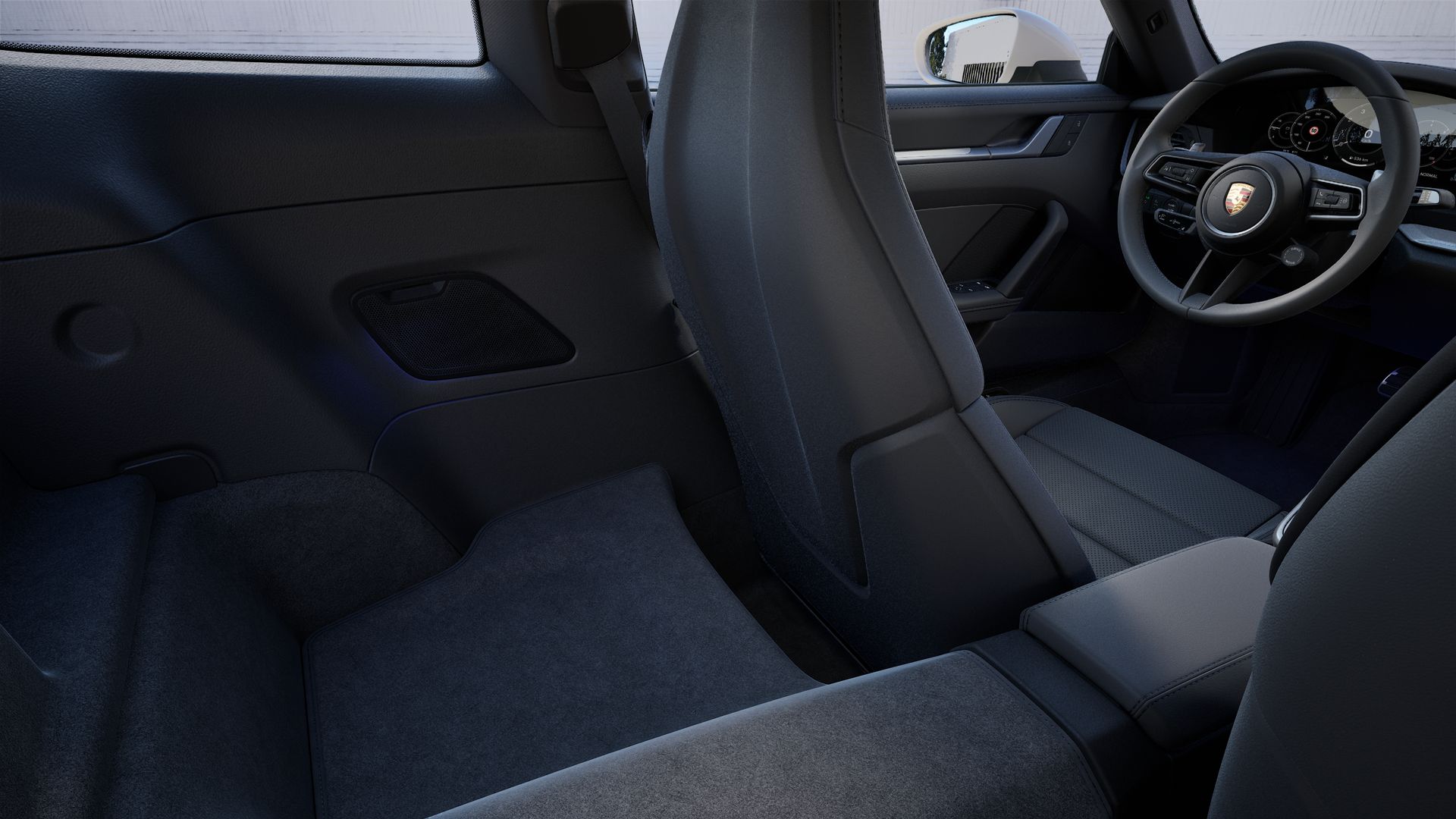 Interior view showing the back seats of 911 Carrera