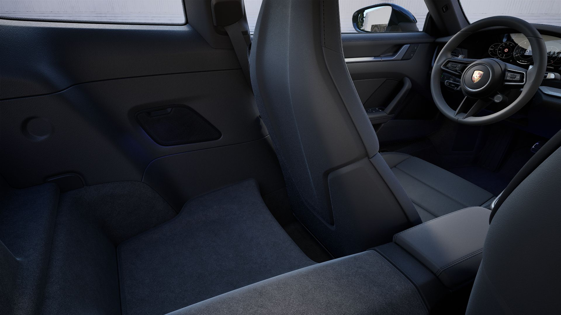 Interior view showing the back seats of 911 Carrera