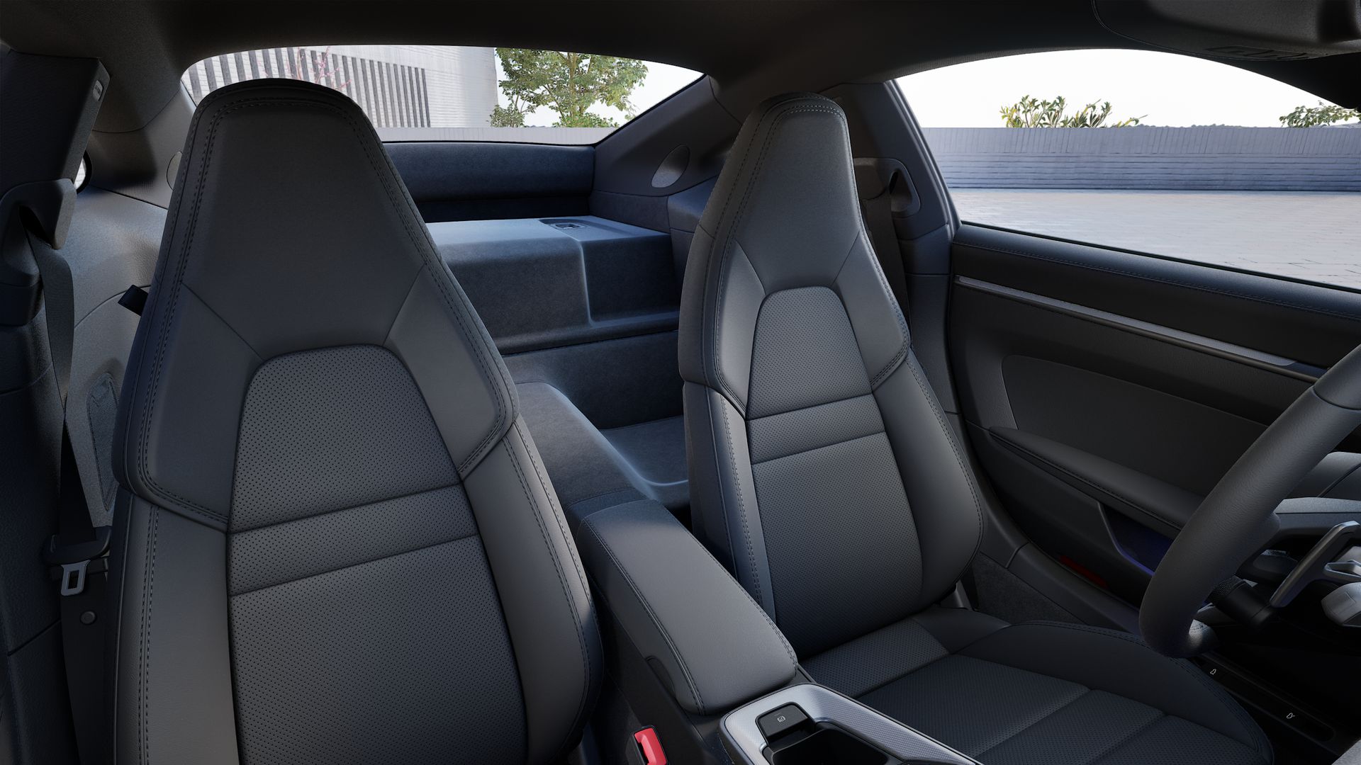 Interior view showing the front seats of 911 Carrera