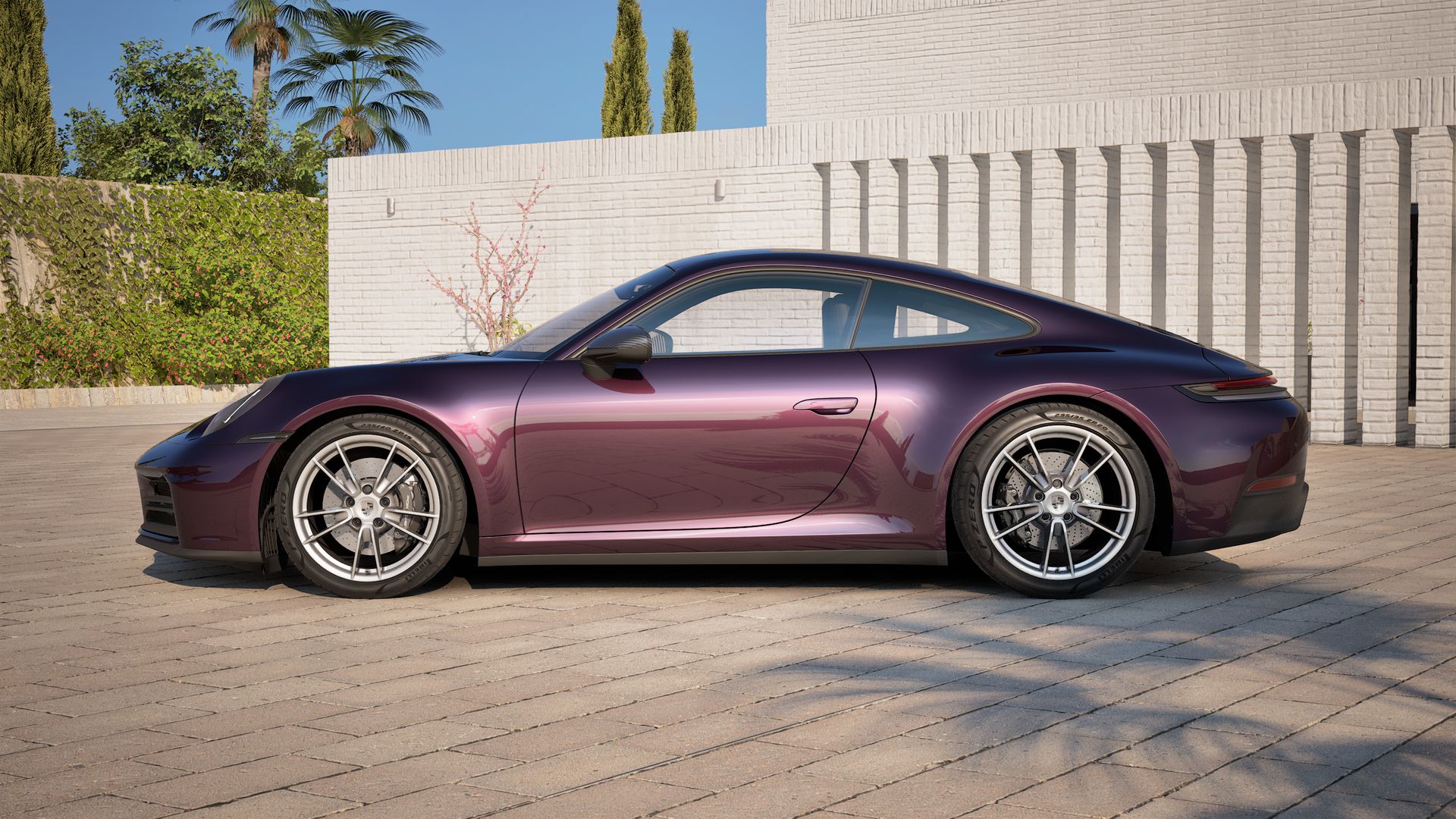 Exterior view of 911 Carrera showing the left side of the car