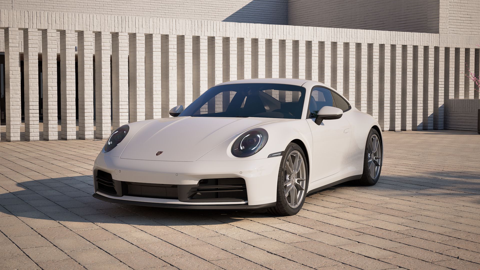 Exterior view of 911 Carrera showing the front and left side of the car