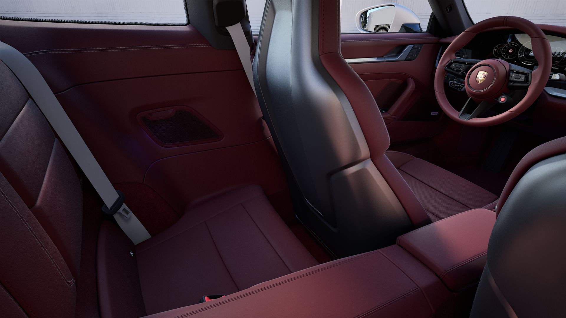 Interior view showing the back seats of 911 Carrera S