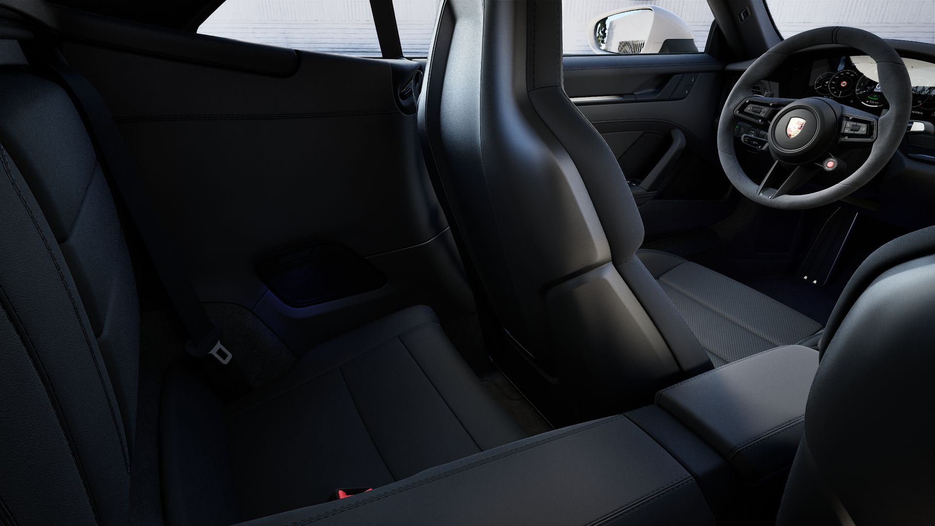 Interior view showing the back seats of 911 Carrera GTS Cabriolet