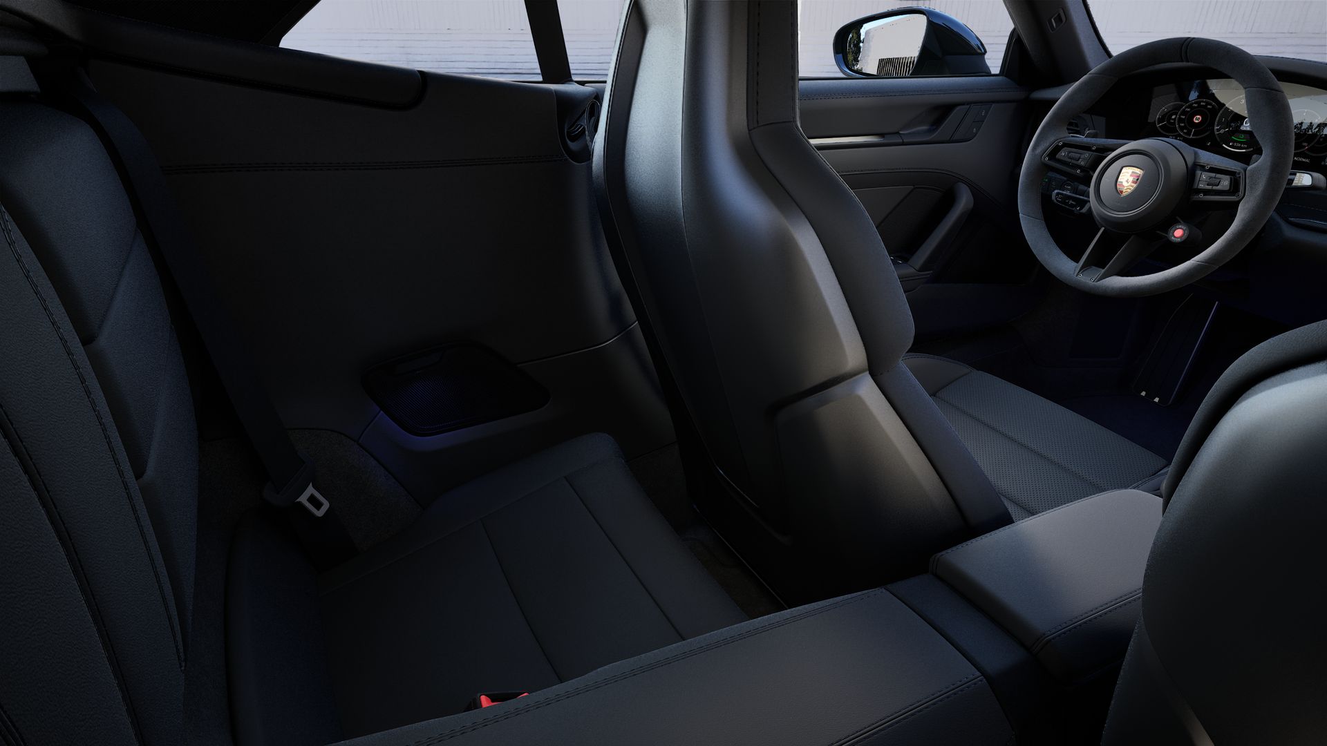 Interior view showing the back seats of 911 Carrera GTS Cabriolet