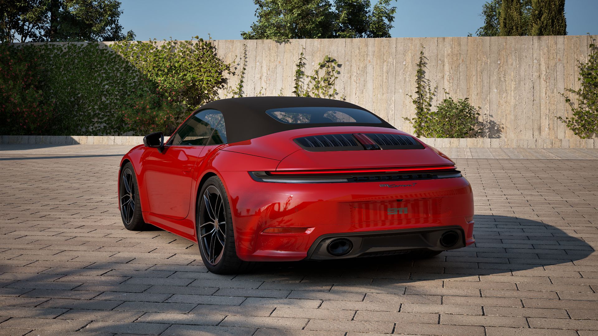 911 Carrera T Cabriolet back view