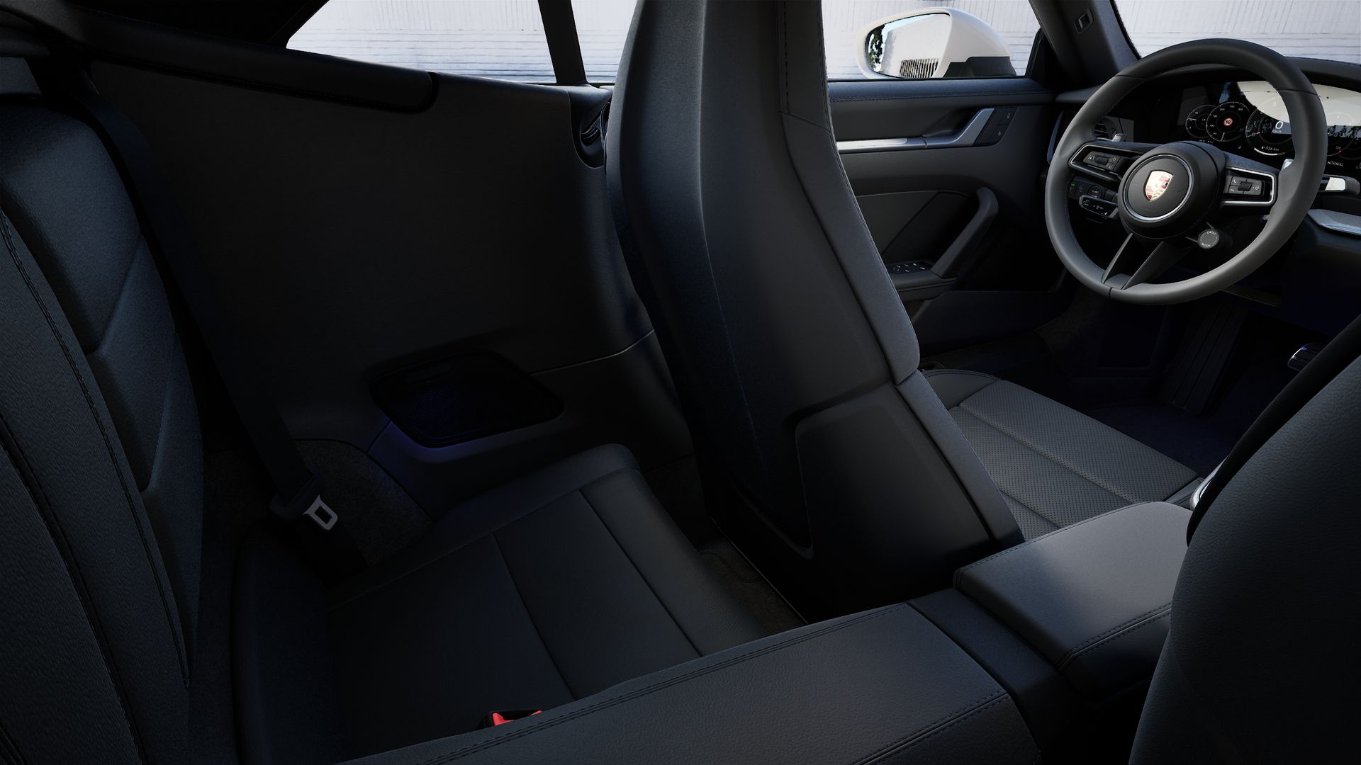Interior view showing the back seats of 911 Carrera Cabriolet