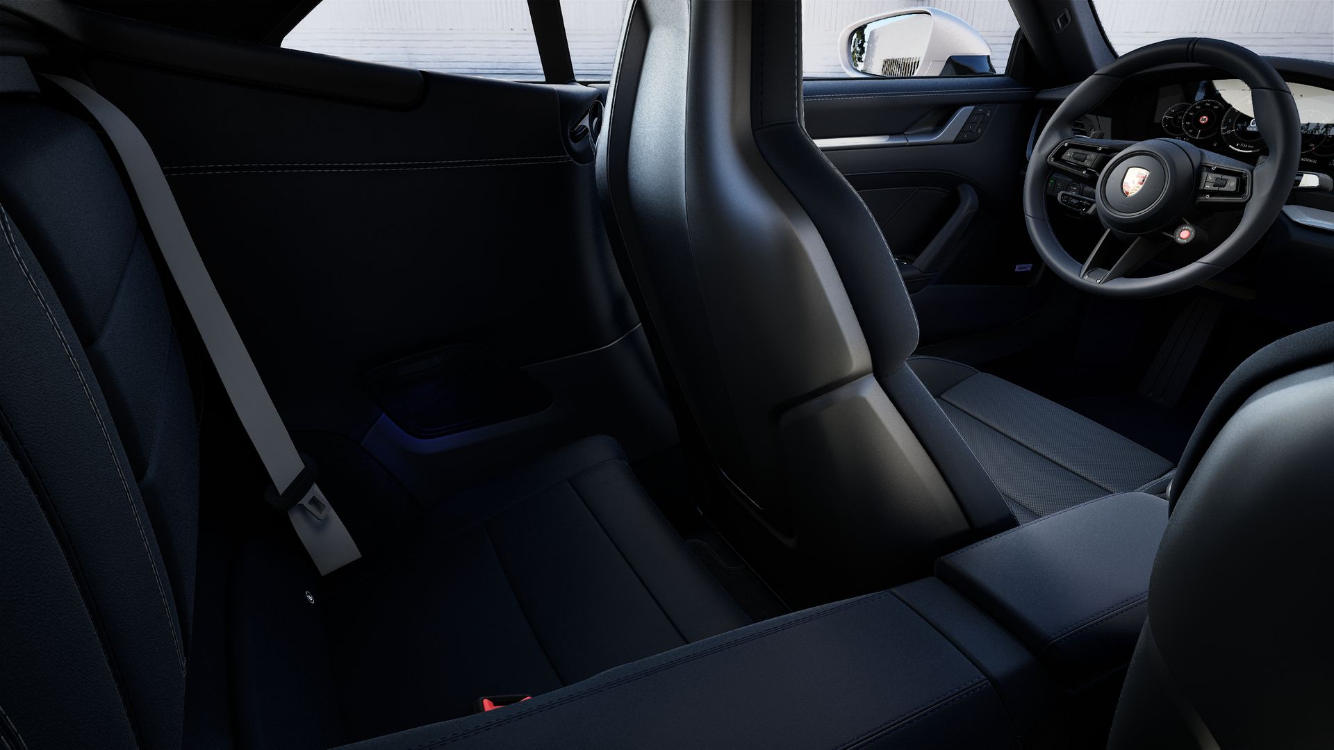 Interior view showing the back seats of 911 Carrera Cabriolet