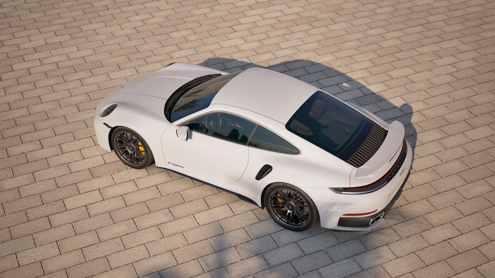 Exterior view of 911 Turbo S seen from above