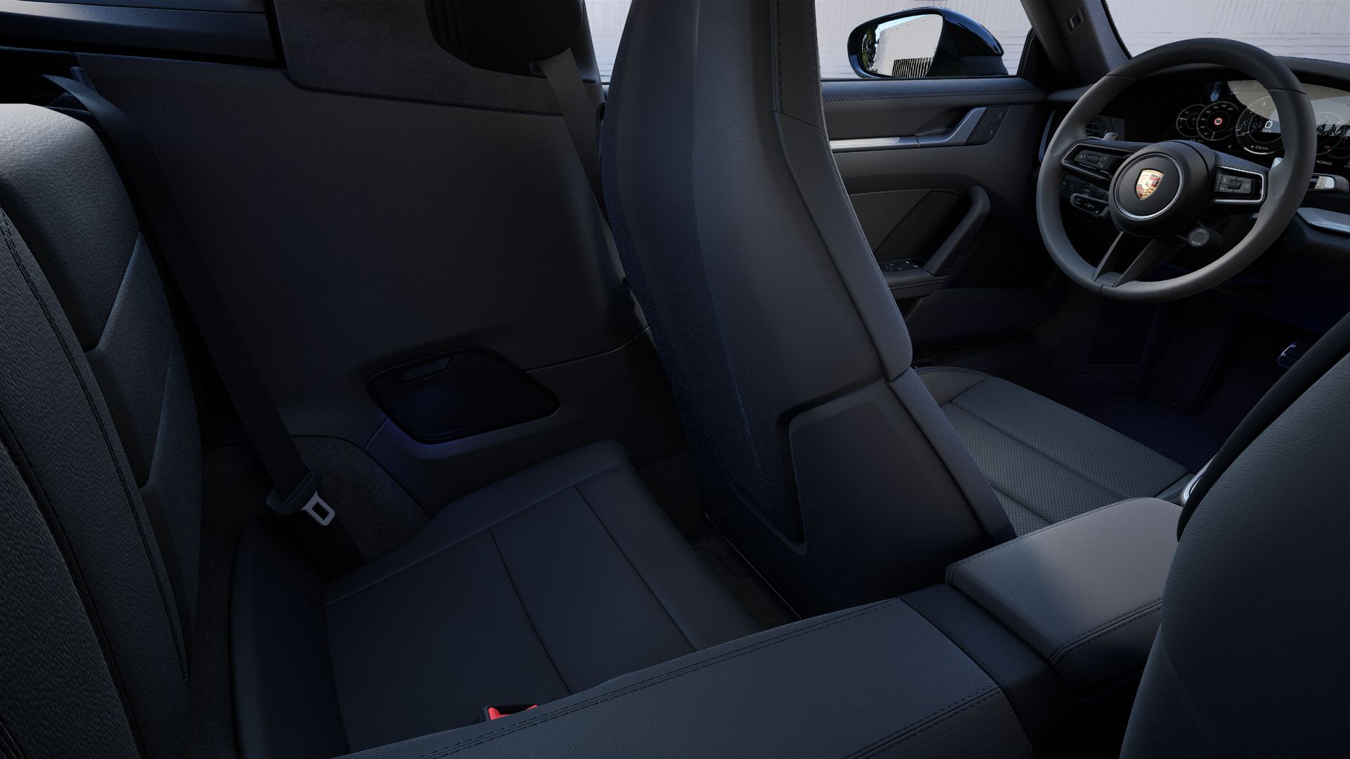 Interior view showing the back seats of 911 Targa 4S