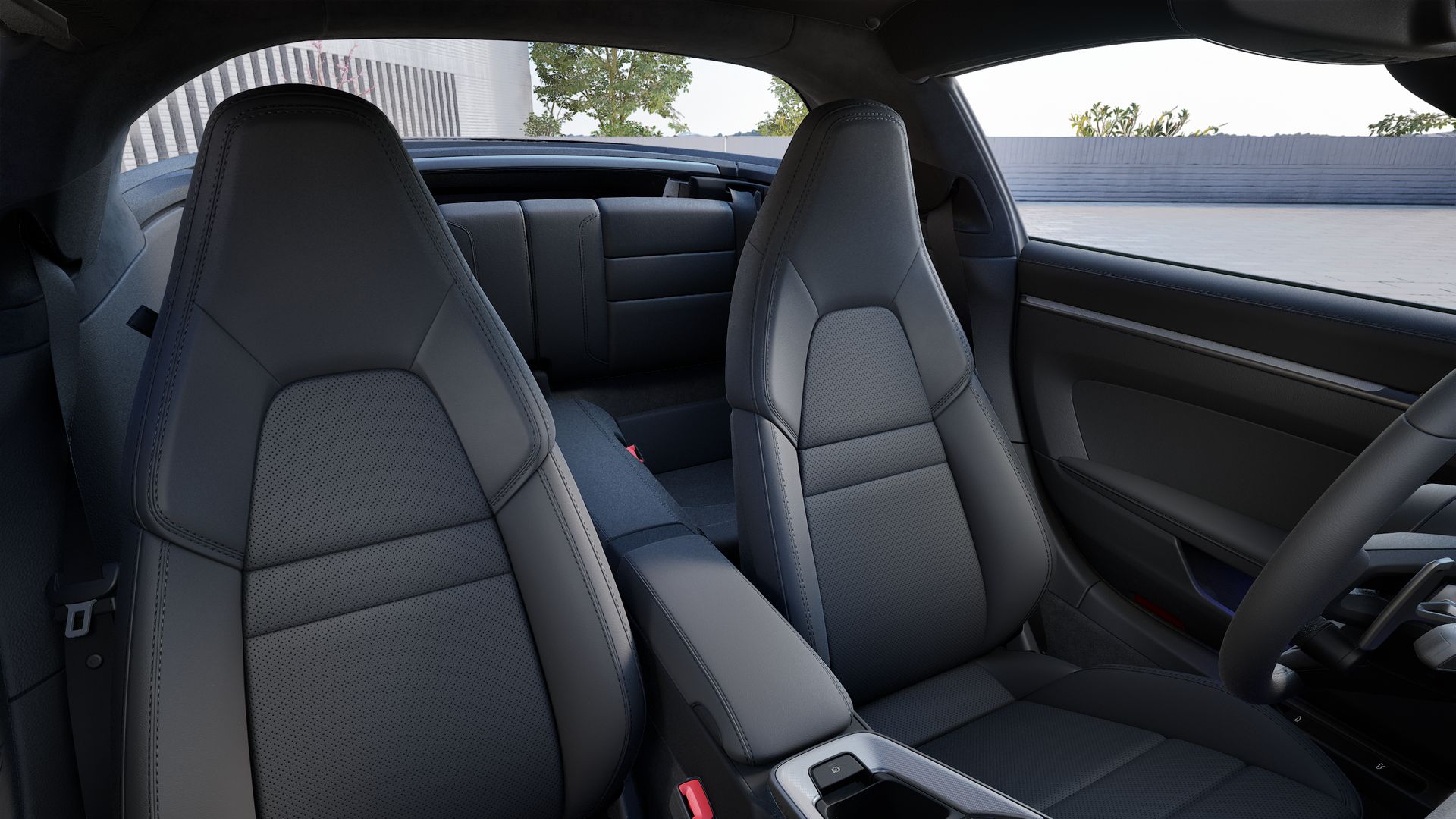 Interior view showing the front seats of 911 Targa 4S