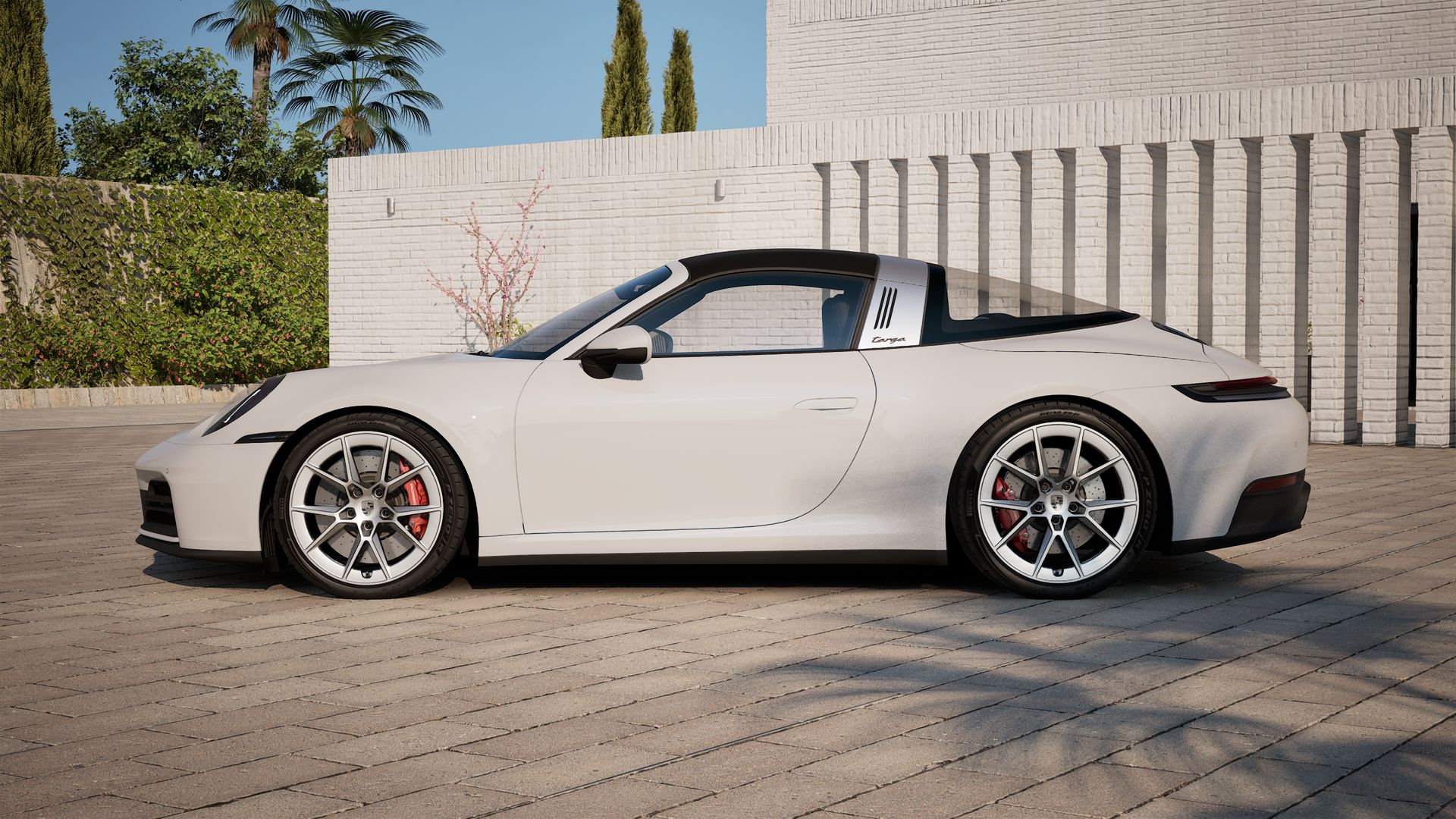 Exterior view of 911 Targa 4S showing the left side of the car