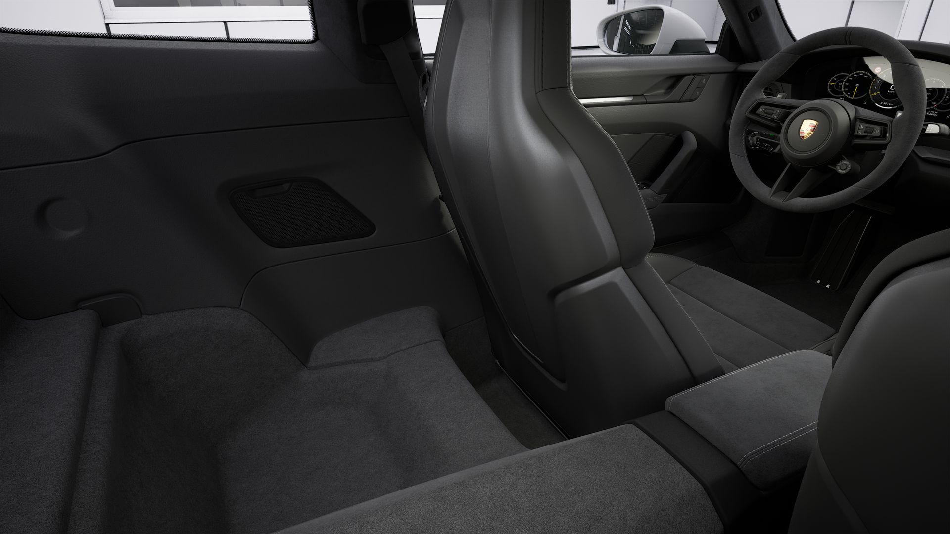 Interior view showing the back seats of 911 GT3